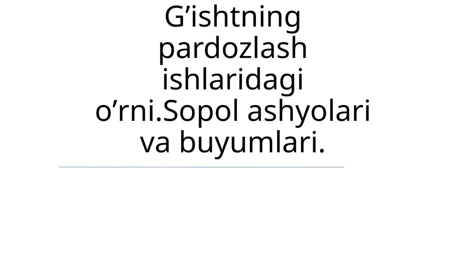 Gips bilan ishlash