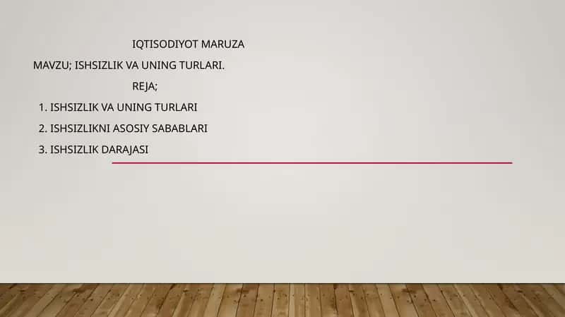 Iqtisodiyot maruza