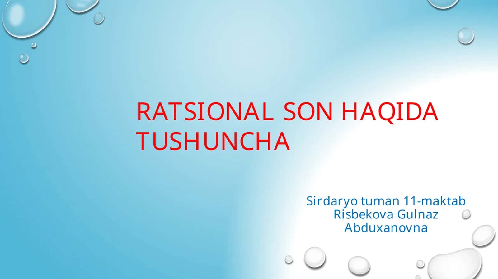 RATSIONAL SON HAQIDA TUSHUNCHA