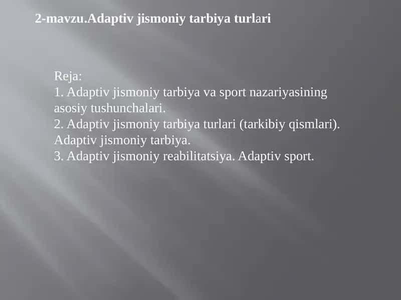 Adaptivjismoniytarbiyaturlari