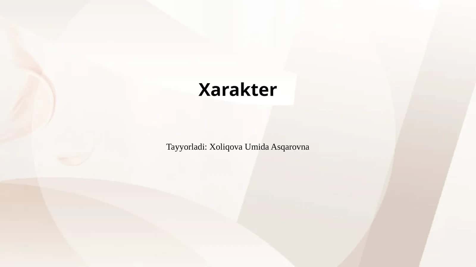 Xarakter