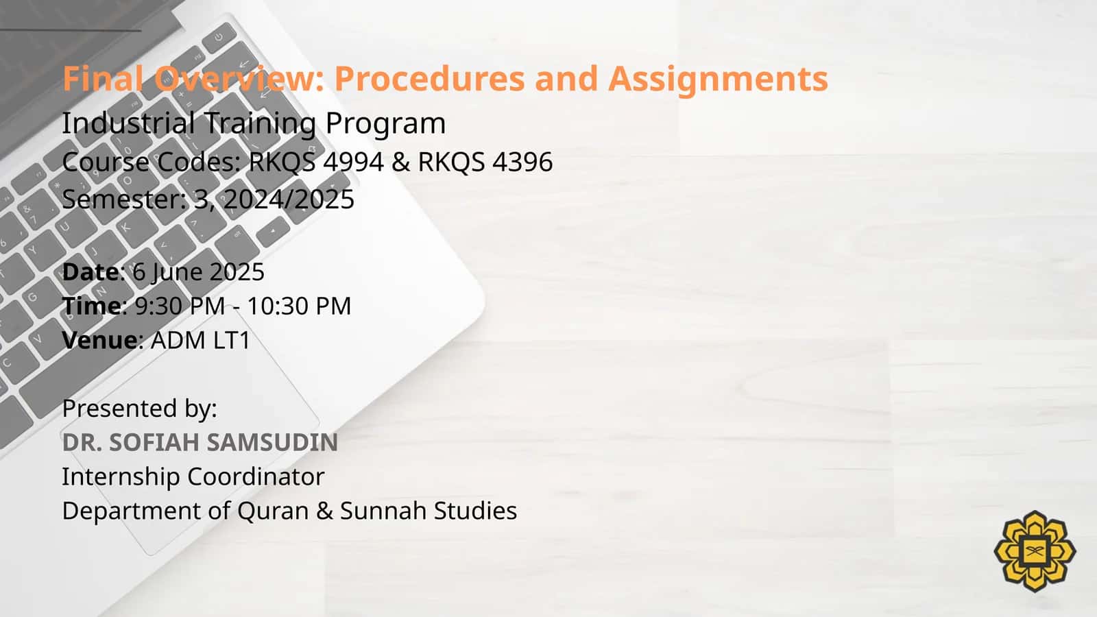 Industrial Training Program