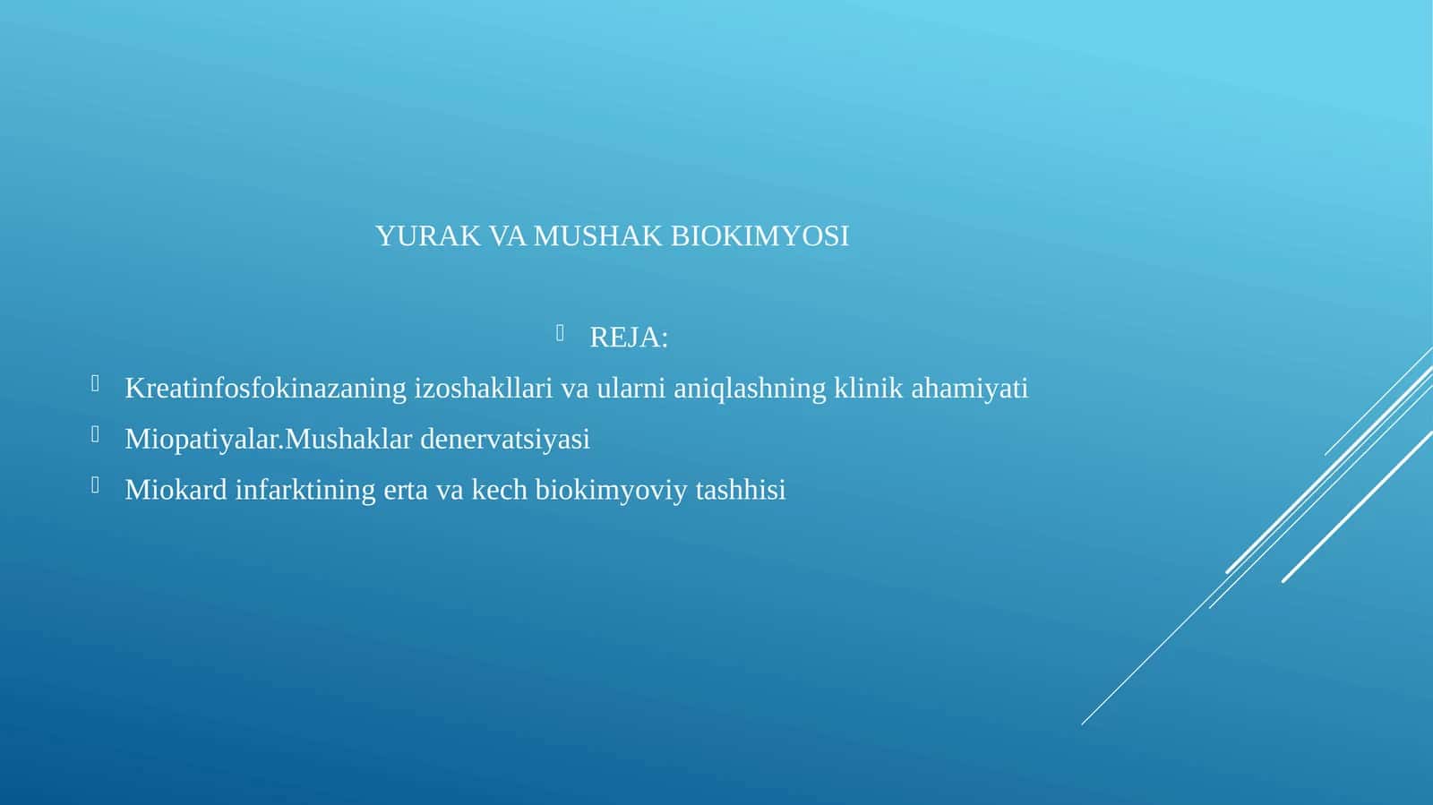 YURAK VA MUSHAK BIOKIMYOSI