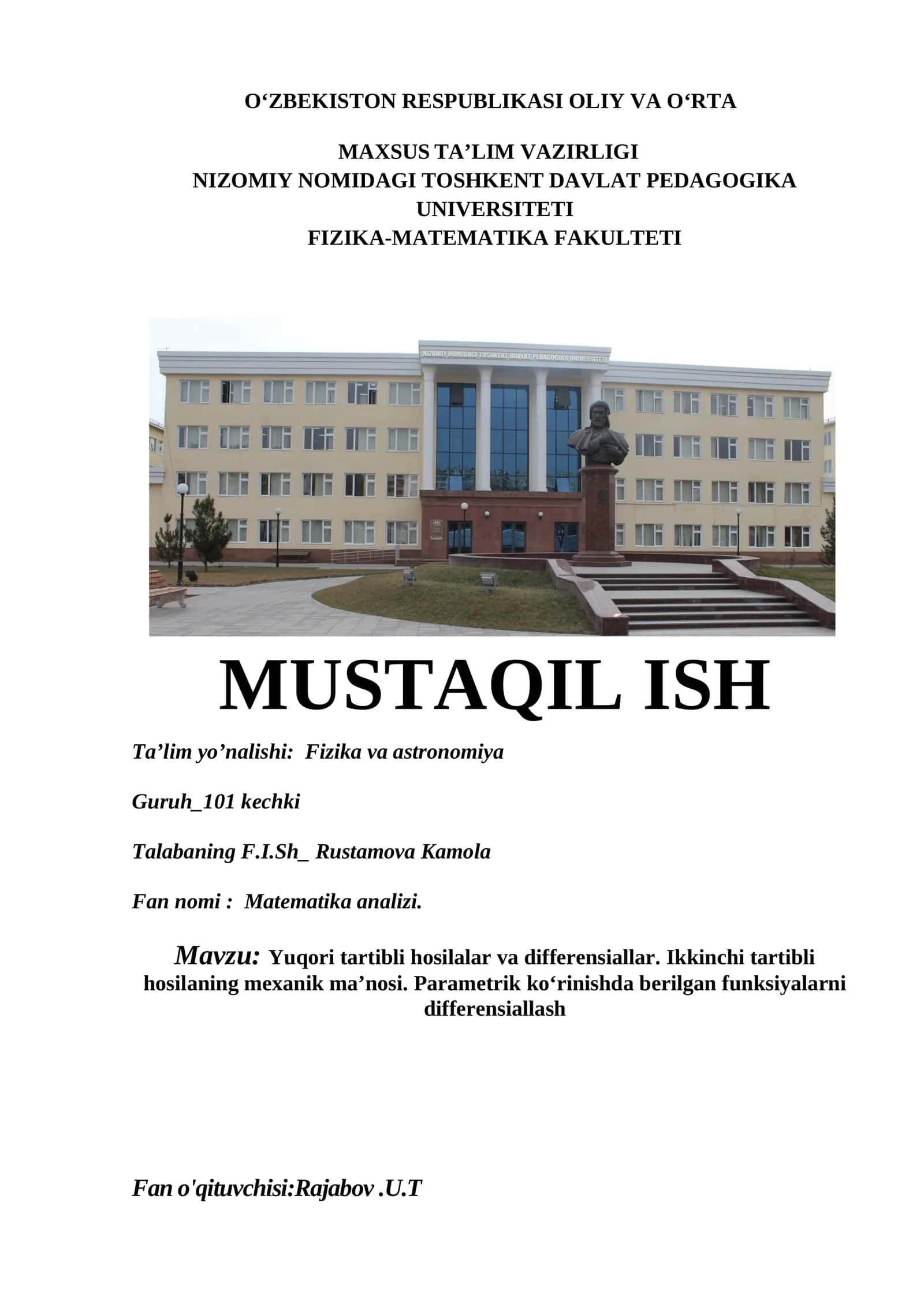 Matematika analizi
