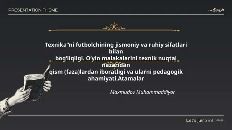 Texnika”ni futbolchining jismoniy va ruhiy sifatlari bilan bog‘liqligi