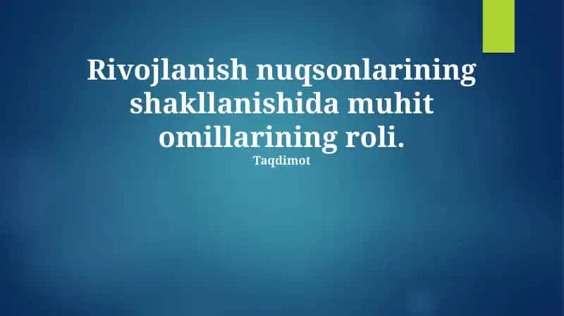 Teratogenlar va ularning turlari
