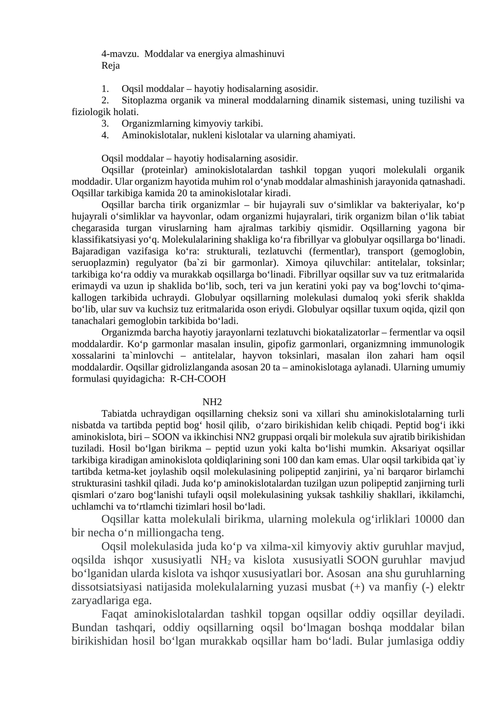 Moddalar va energiya almashinuvi