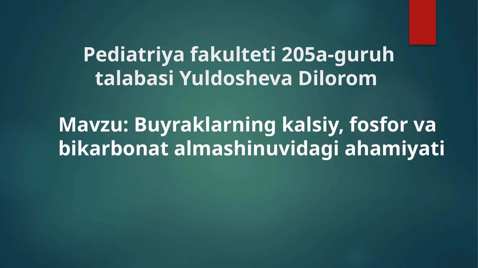 Buyraklarning kalsiy, fosfor va bikarbonat almashinuviga ahamiyati