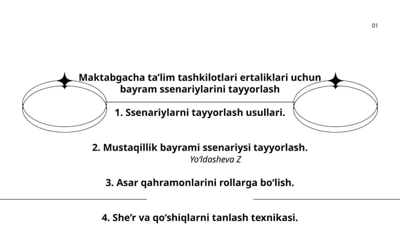 Maktabgacha ta’lim tashkilotlari ertaliklari uchun bayram ssenariylarini tayyorlash