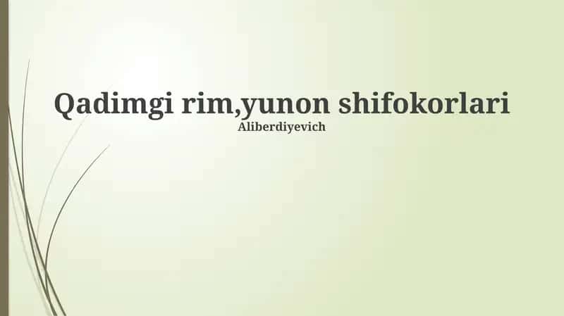 Qadimgi Rim va Yunon shifokorlari