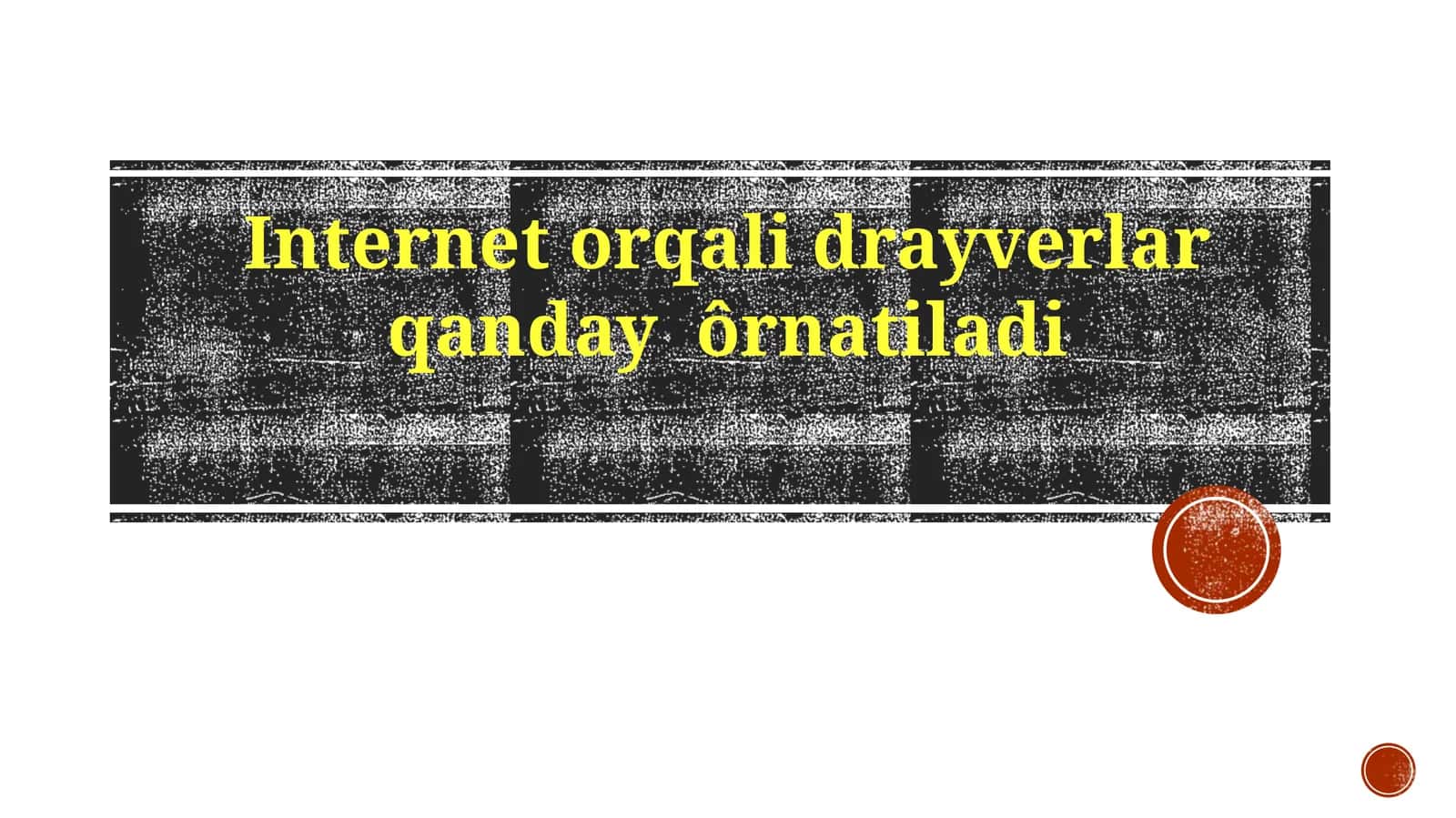 Internet orqali drayverlar qanday o'rnatiladi