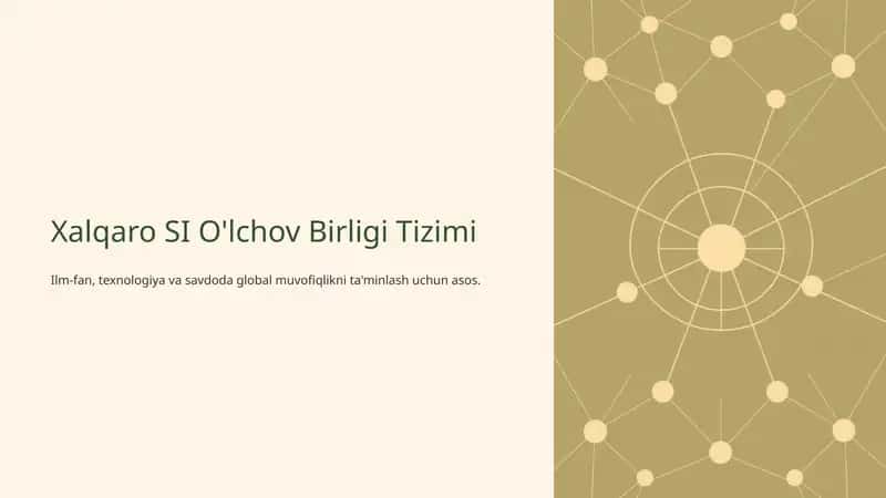 Xalqaro SI O'lchov Birligi Tizimi