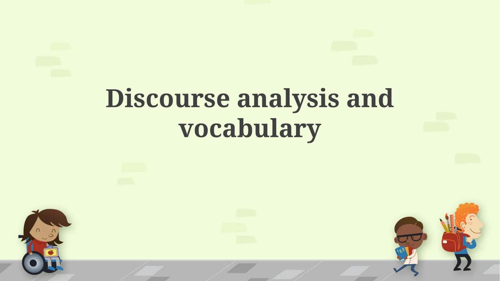 Discourse analysis andvocabulary