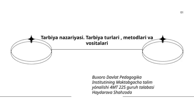 Tarbiya nazariyasi. Tarbiya turlari, metodlari va vositalari