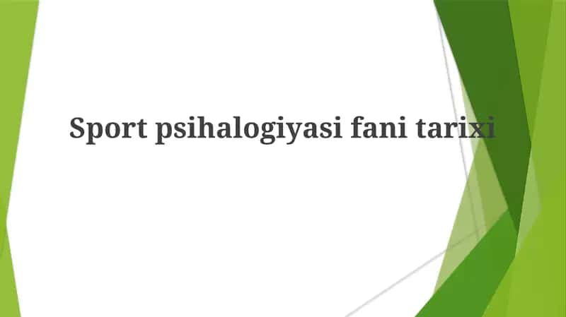 Sportpsihalogiyasifanitarixi