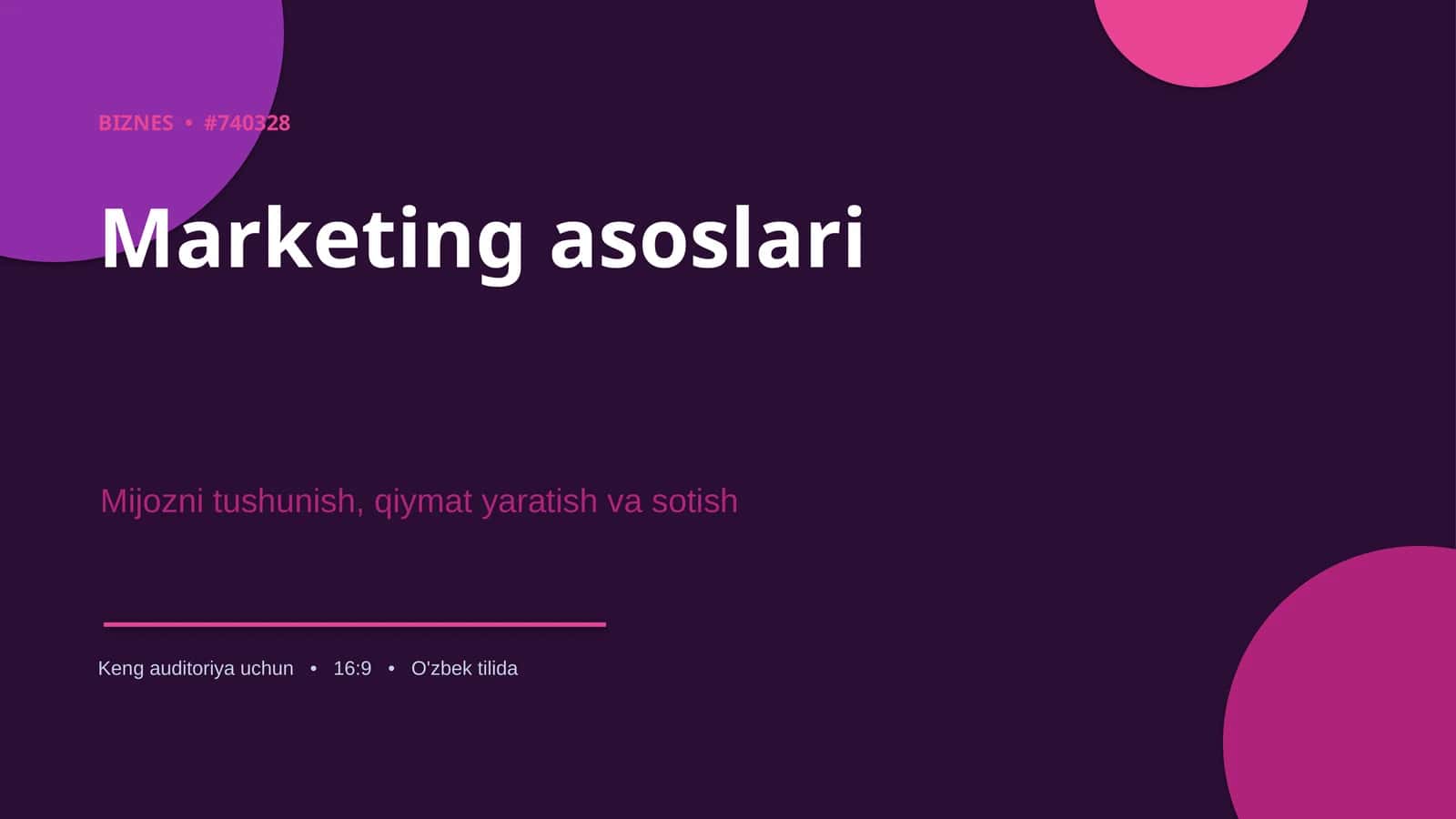 Marketing asoslari