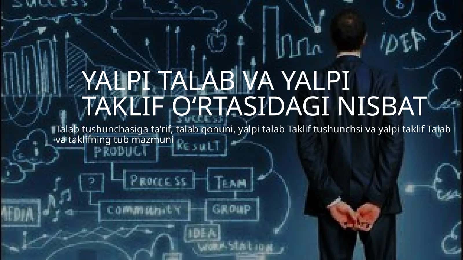 Talab va taklifning tub mazmuni