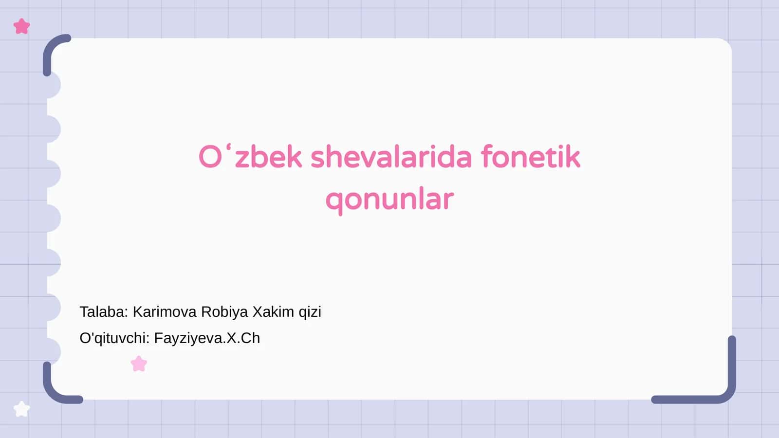 Oʻzbek Shevalarida Fonеtik Qonunlar