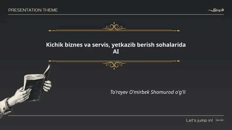 Kichik biznes va servis, yetkazib berish sohalarida AI