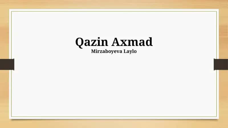 Qazin Ahmad