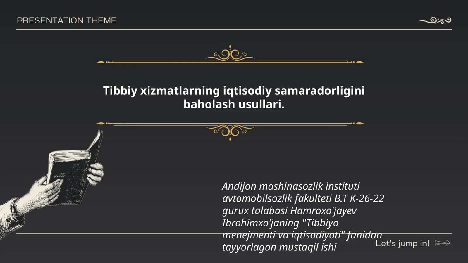 Tibbiy xizmatlarning iqtisodiy samaradorligini baholash usullari