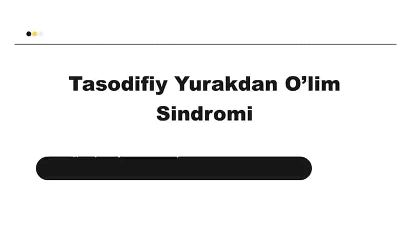 Tasodifiy Yurakdan O’lim Sindromi