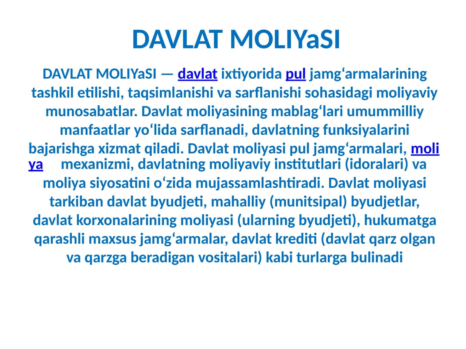 DAVLATMOLIYaSI