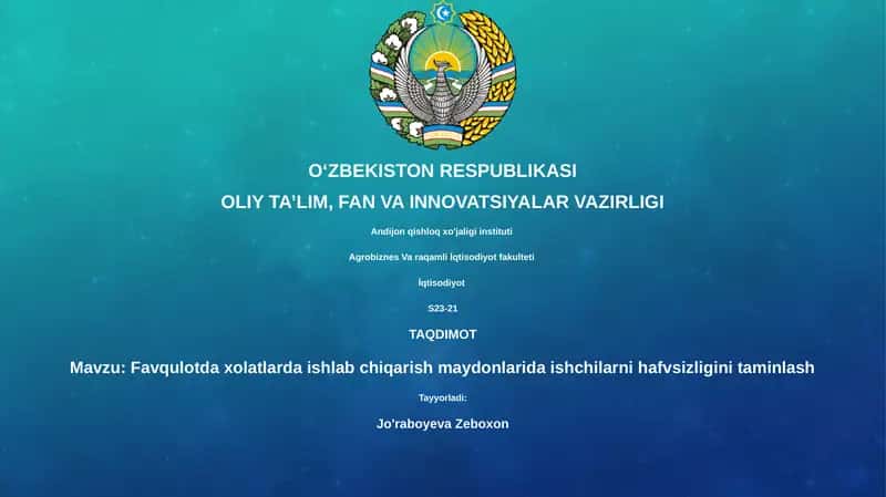 Xavf-xatarni baholash va oldini olish