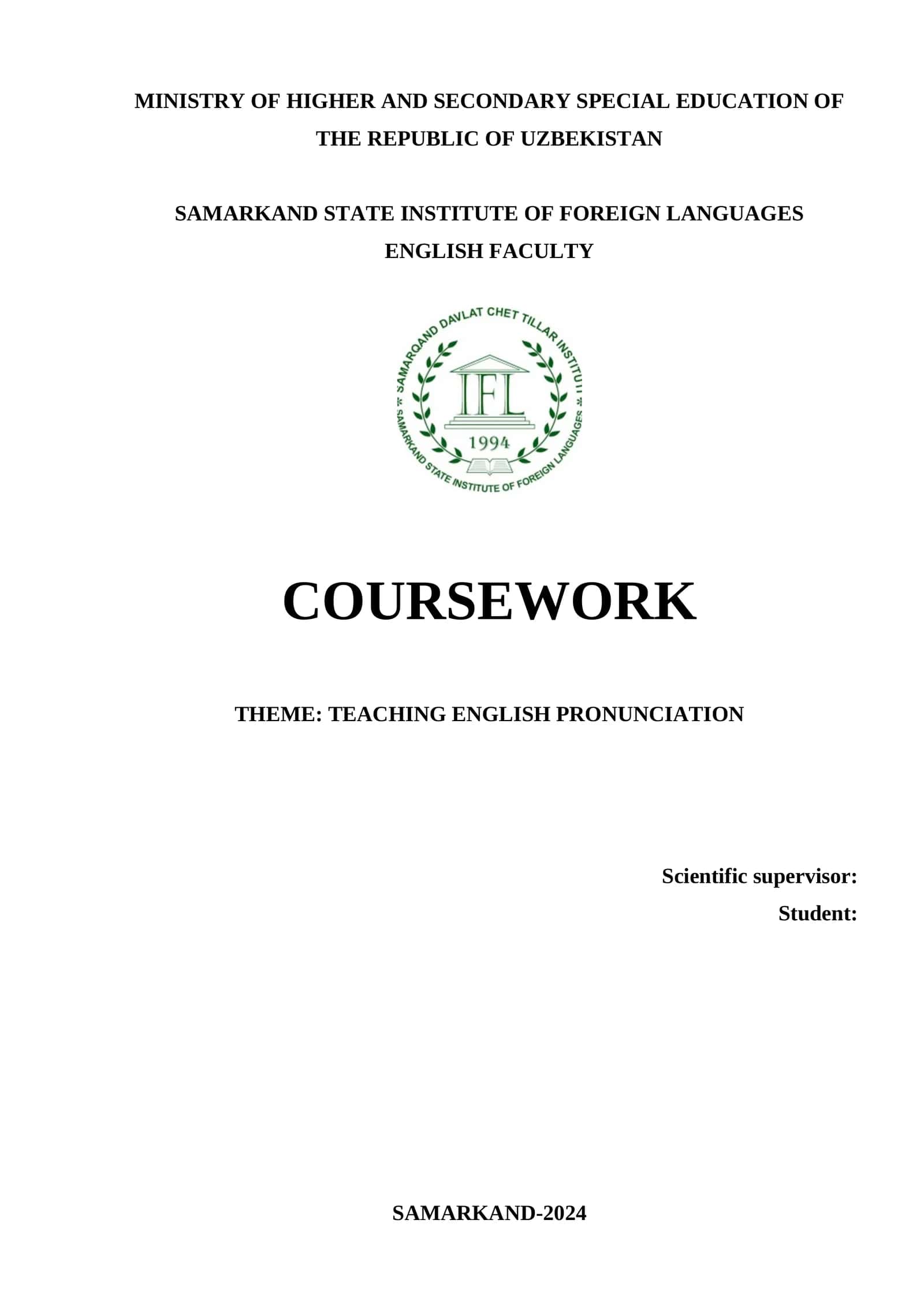 TEACHING ENGLISH PRONUNCIATION