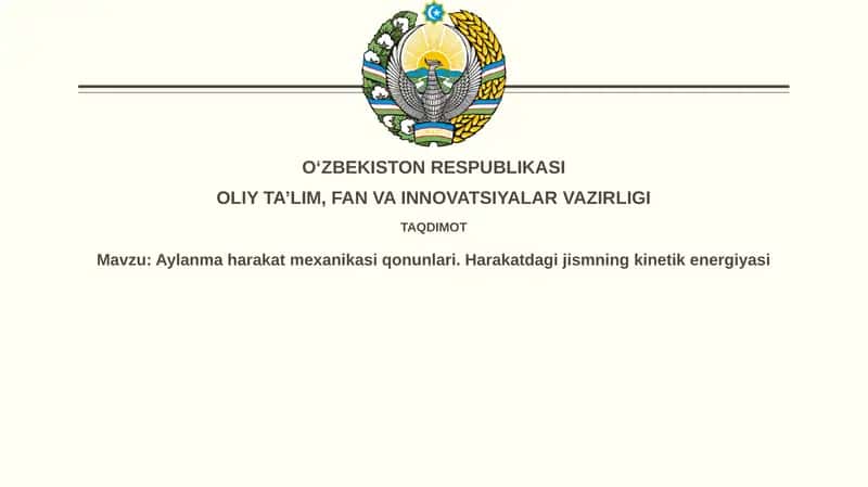 Aylanmaharakat mexanikasi qonunlari