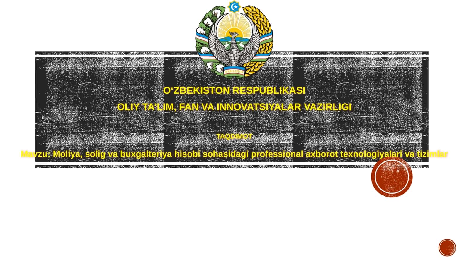 Moliya, soliq va buxgalteriya hisobida zamonaviy axborot texnologiyalari
