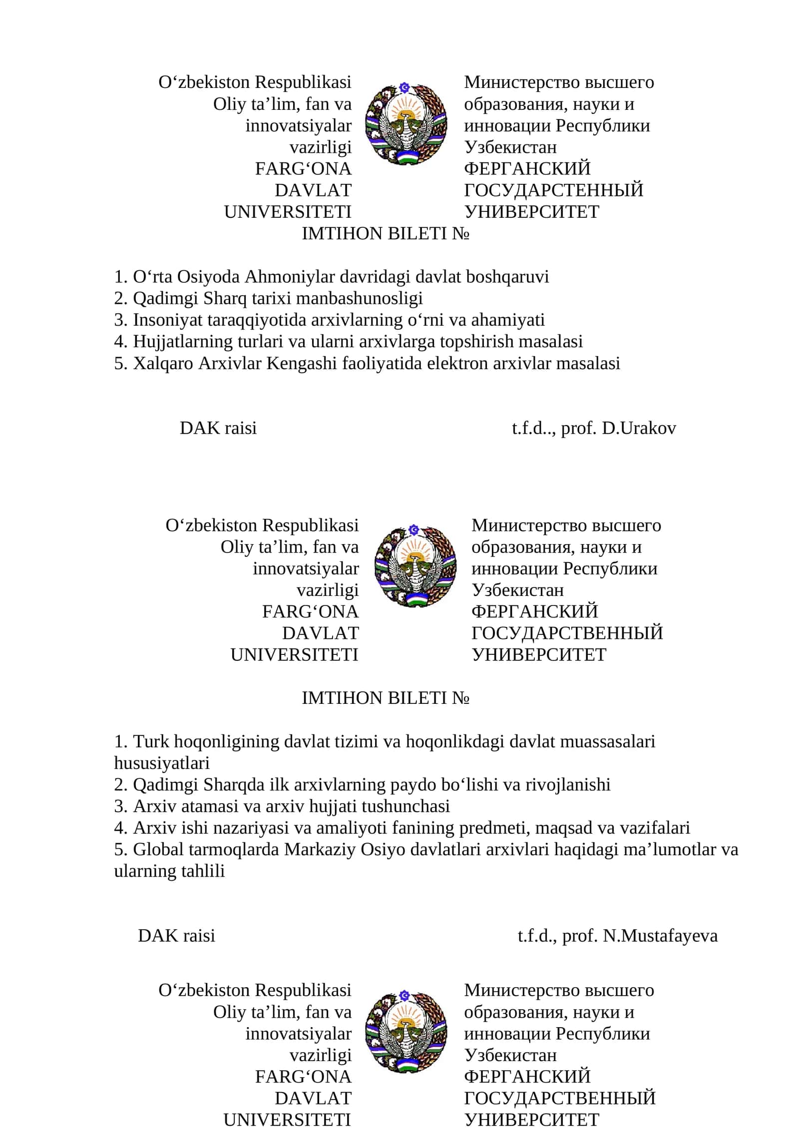 Xalqaro Arxivlar Kengashi faoliyatida elektron arxivlar masalasi