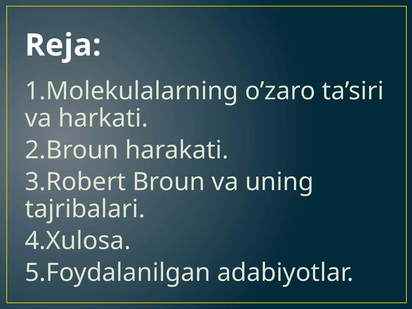 Molekulalar harkati