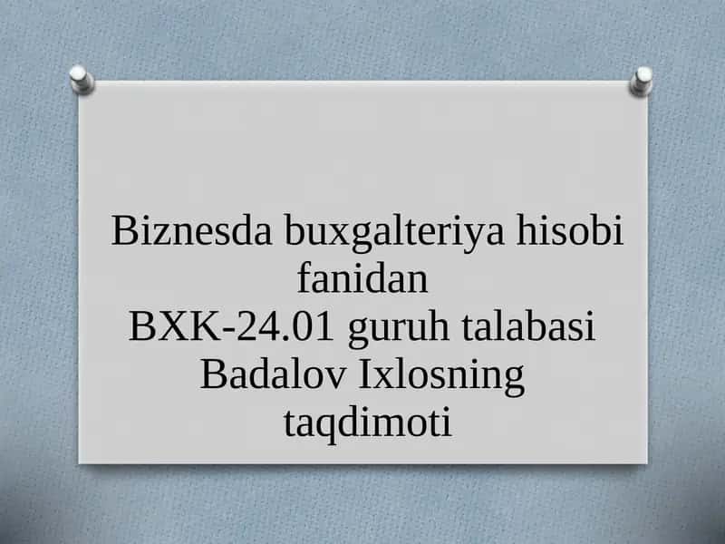 Biznes faoliyatiga taʼsir etuvchi ichki va tashqi omillar