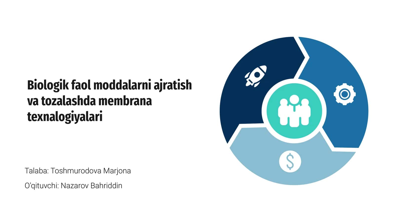 Biologik faol moddalarni ajratish va tozalashda membrana texnalogiyalari