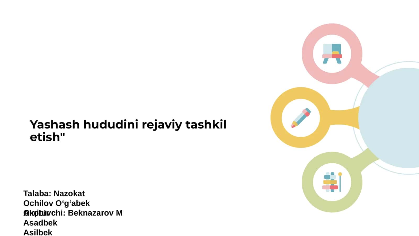 Yashash hududini rejaviy tashkil etish