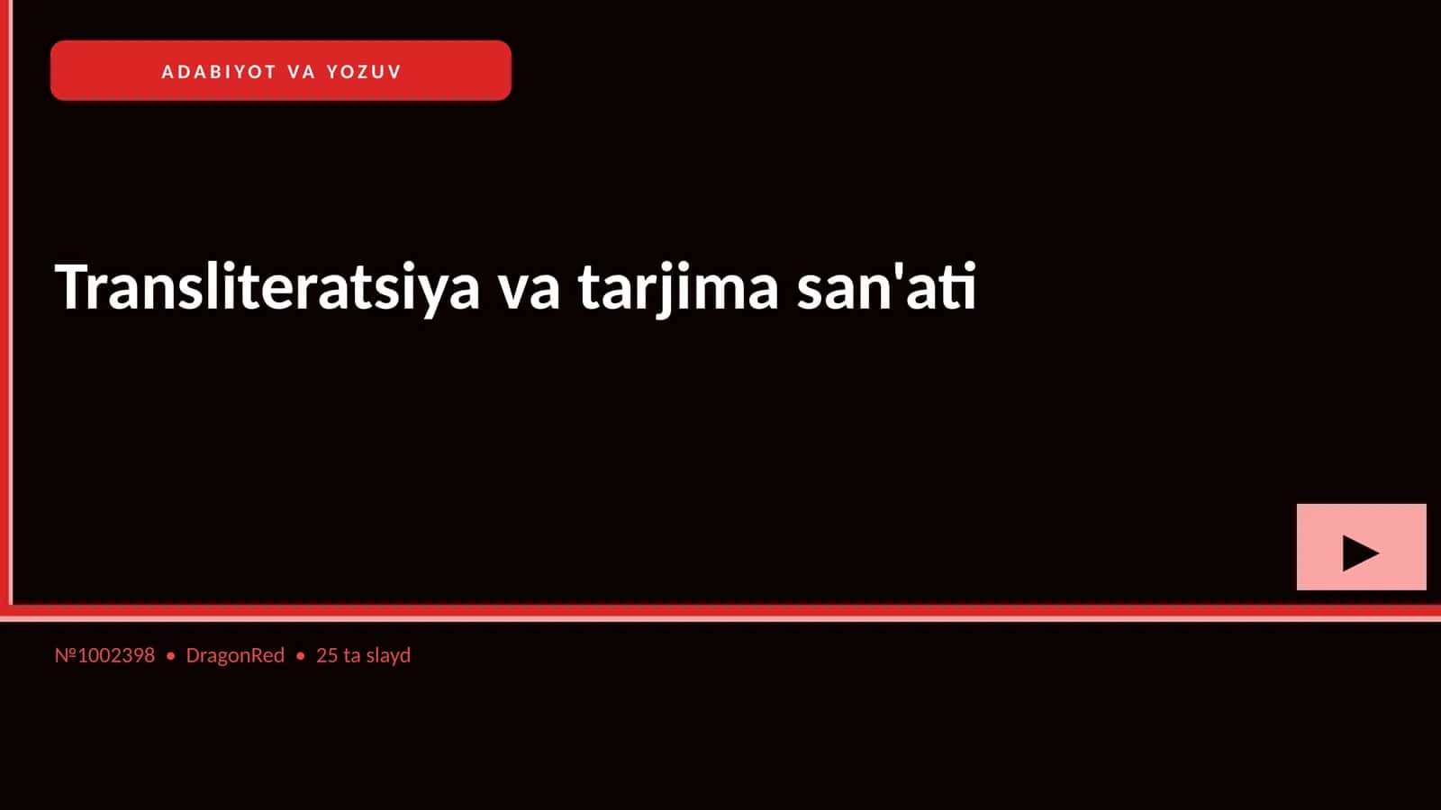 Transliteratsiya va tarjima san'ati