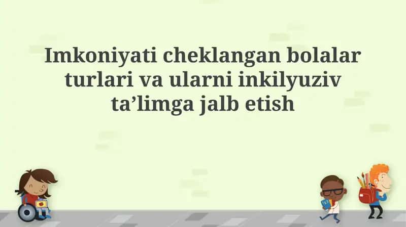 Nogiron bolalarning turlari