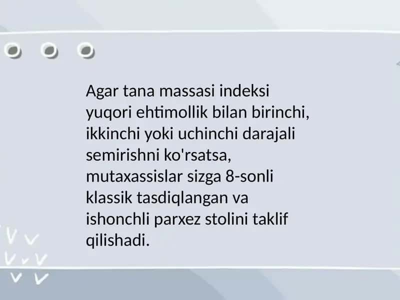 Parhez stoli 8