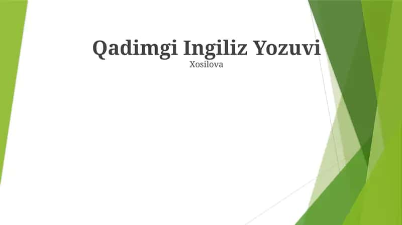 Qadimgi Ingiliz Yozuvi