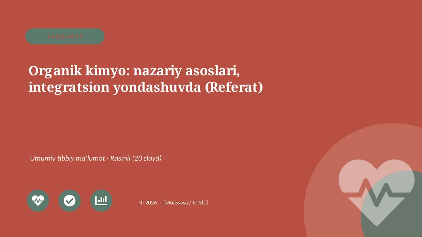 Organik kimyo: nazariy asoslari, integratsion yondashuvda