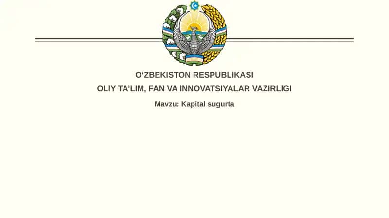 Kapital Sug'urta