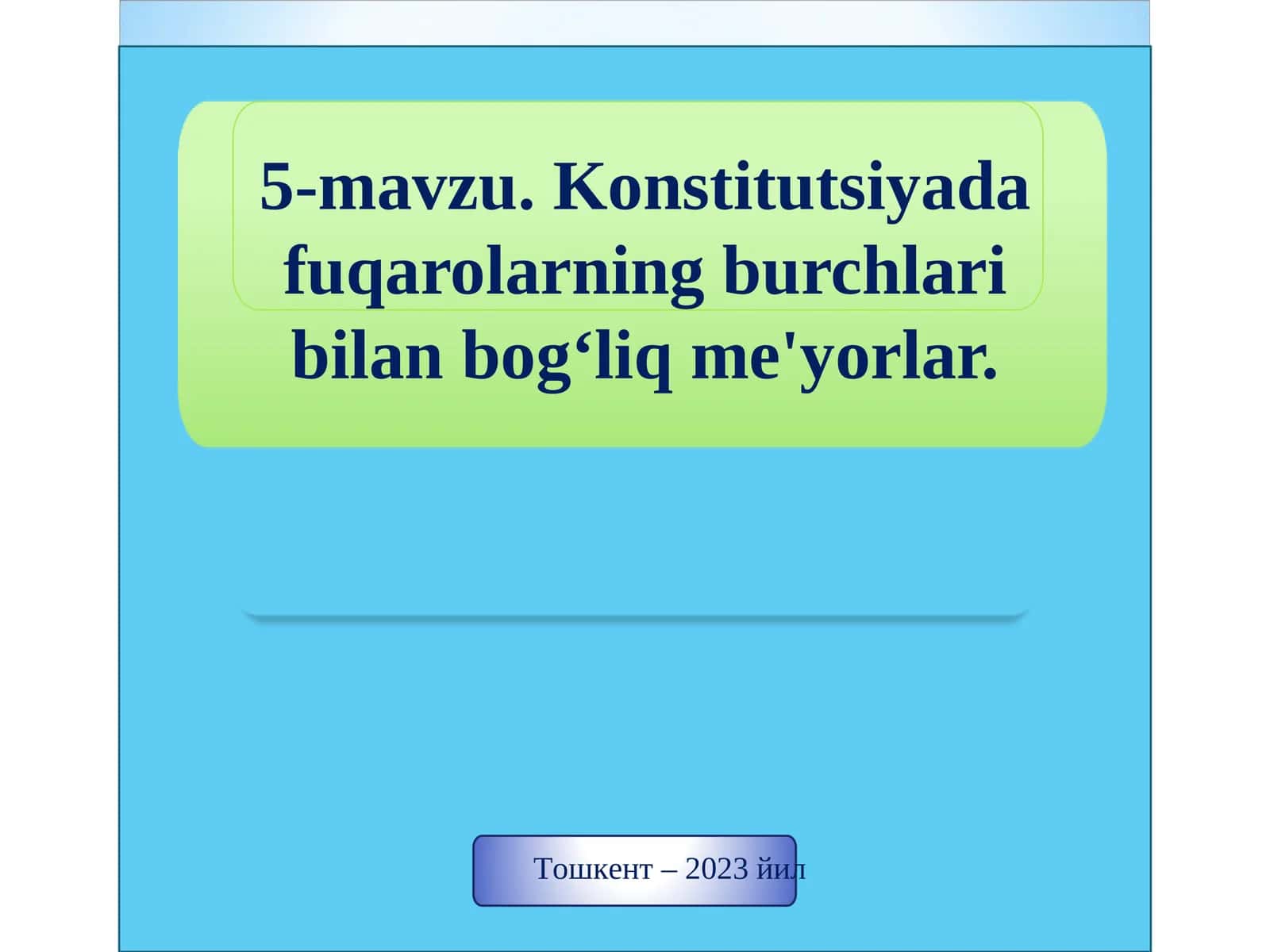 Konstitutsiyada fuqarolarning burchlari bilan bog‘liq me'yorlar
