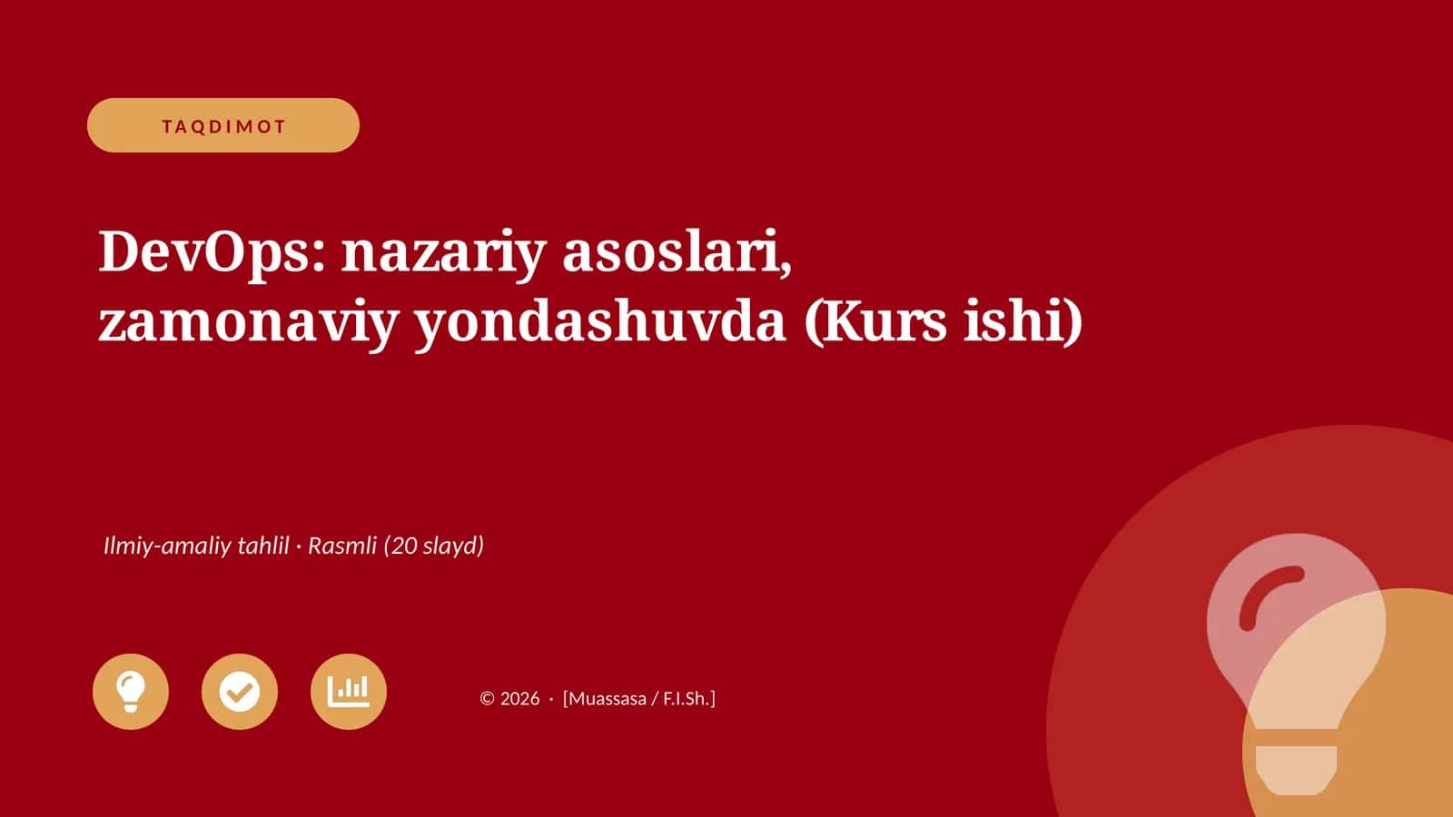 DevOps: nazariy asoslari, zamonaviy yondashuvda (Kurs ishi)