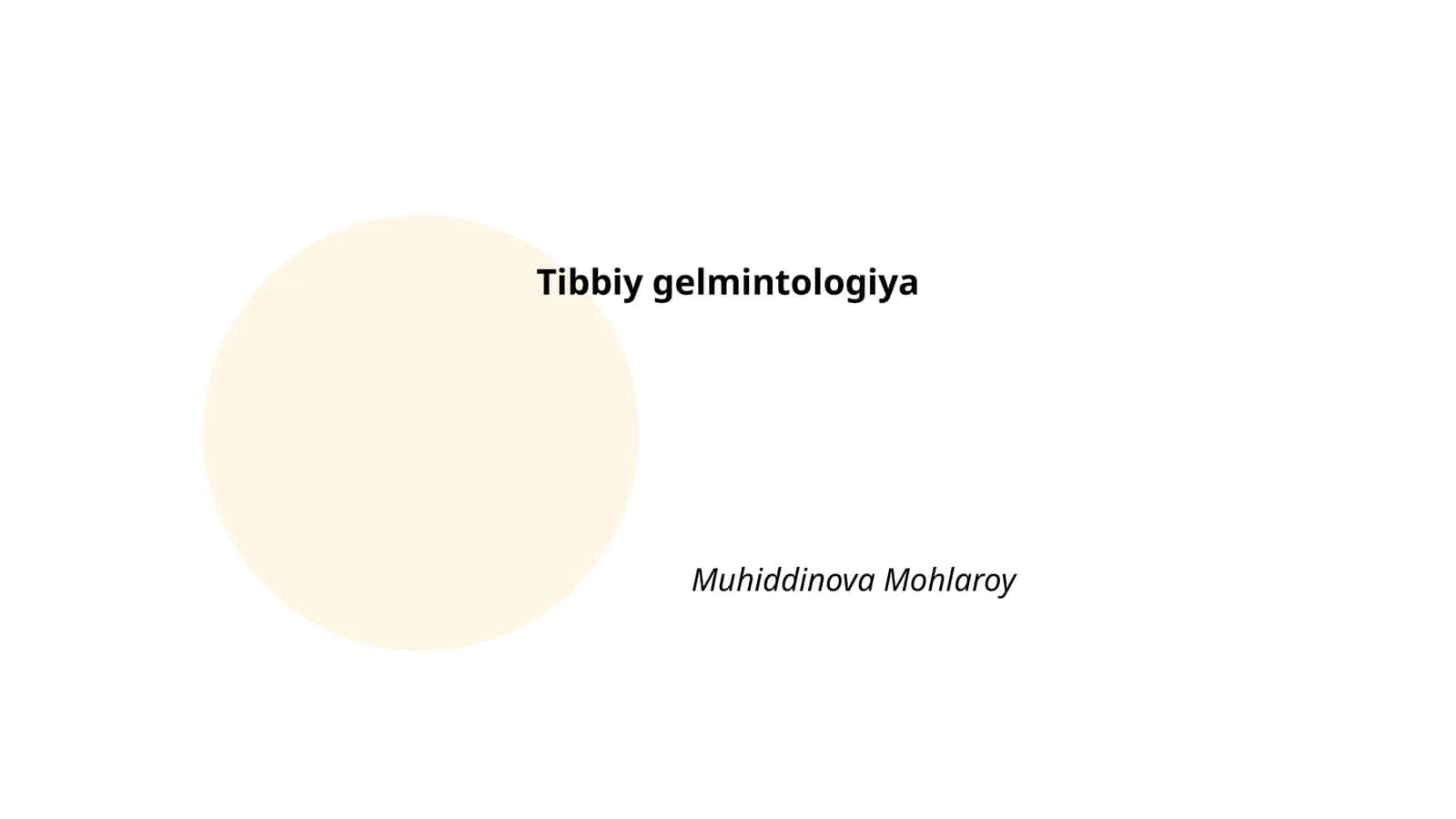 Tibbiy gelmintologiya
