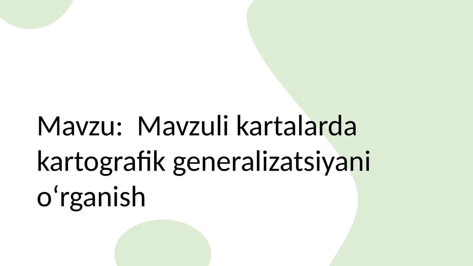 Kartografik Generalizatsiya