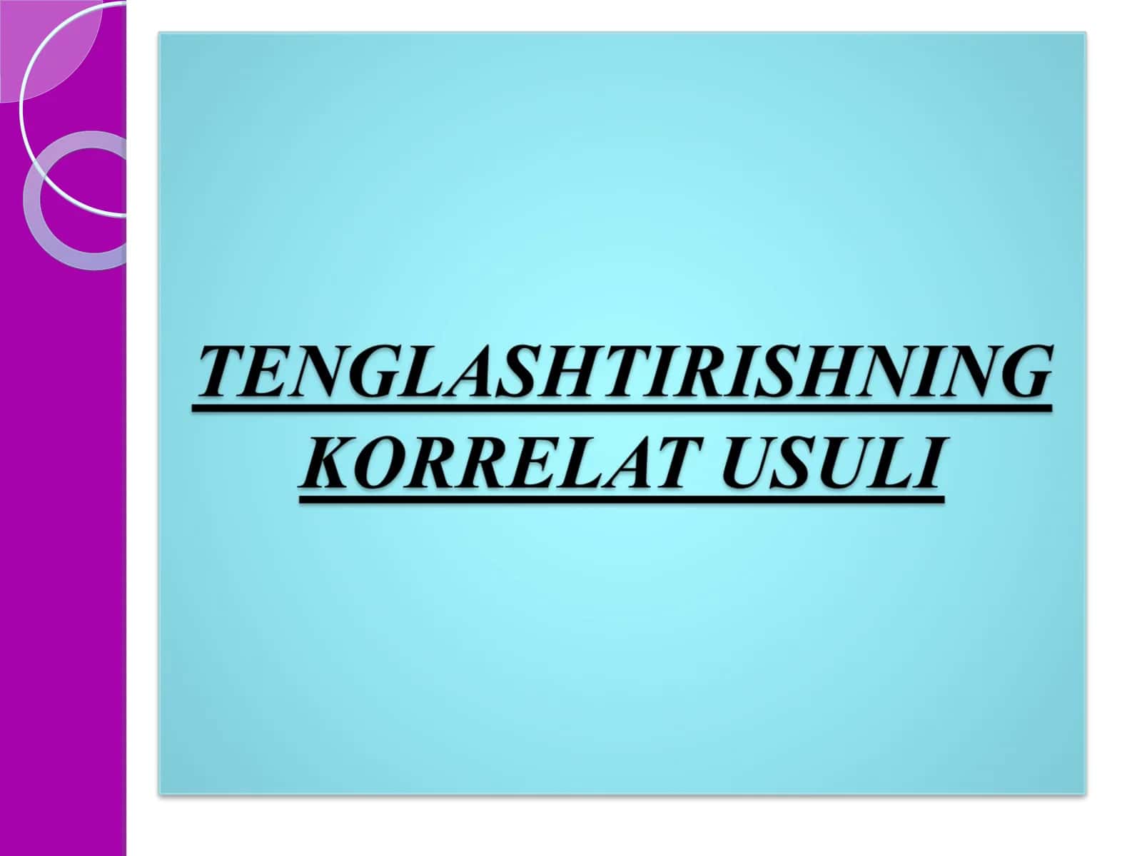 Korrelyatsion tahlil