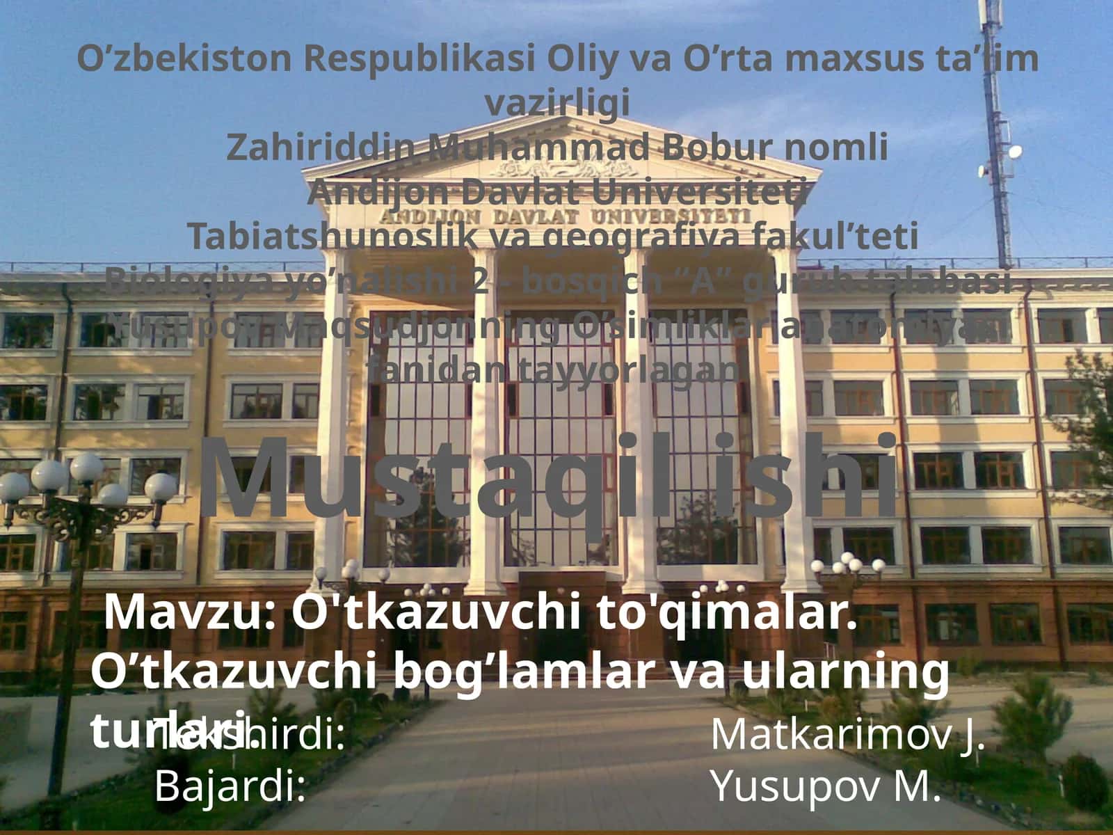 O’tkazuvchito'qimalar