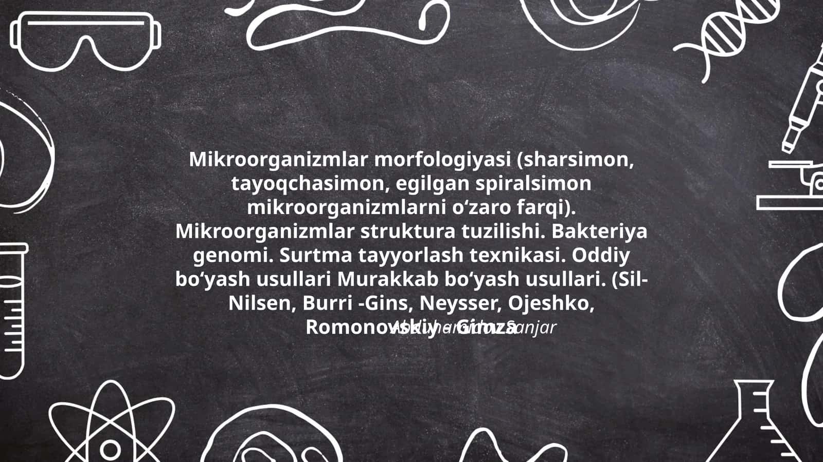 Mikroorganizmlar morfologiyasi