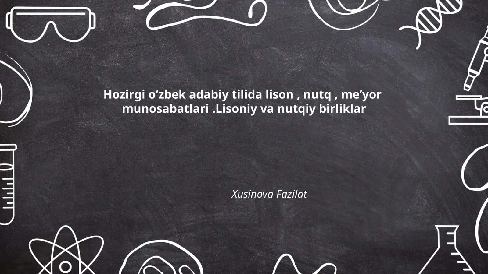 Lison va Nutq Mavzusidagi Kurs